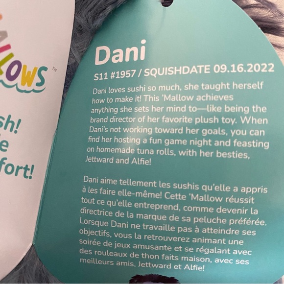 NWT Squishmallow Dani the Navy Blue Bigfoot 11-Inch - Picture 9 of 9